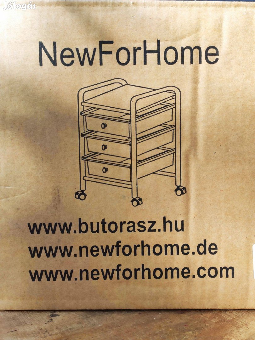 3 fiókos új görgős tároló állvány eladó
