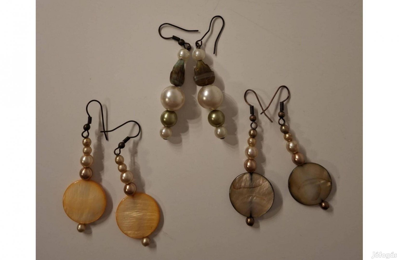 3 pár cuki női fülbevaló