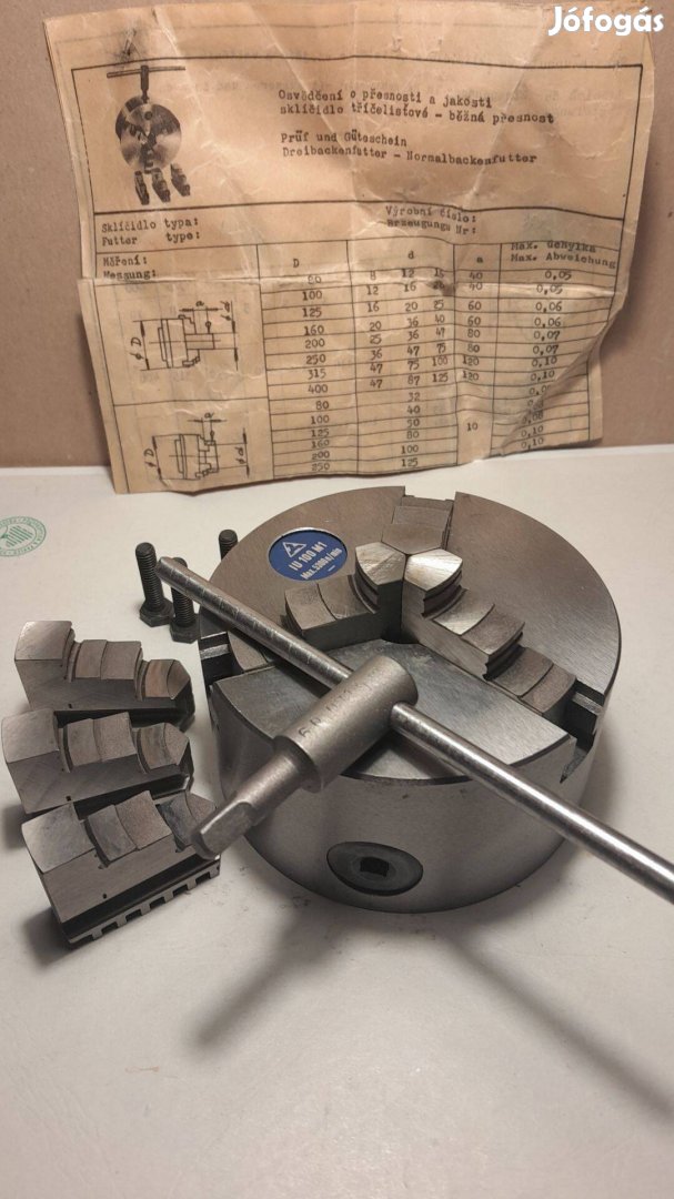 3 pofás esztergatokmány külső szortókkal komplett - Új