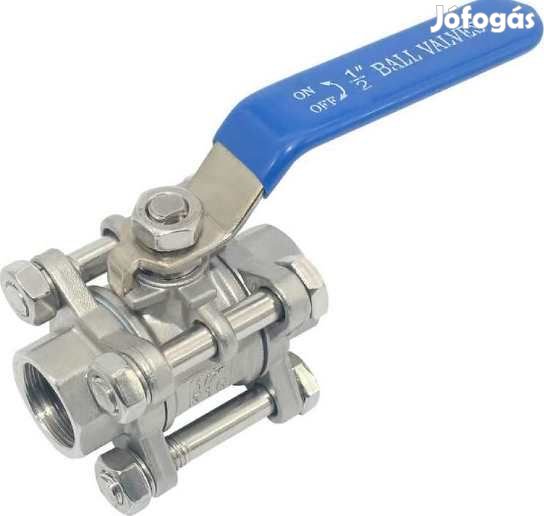 3 részes Rozsdamentes Acél Golyóscsap BB 1/2"-os  (4901)