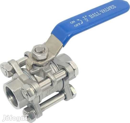 3 részes Rozsdamentes Acél Golyóscsap BB 1/2"-os  (4901)