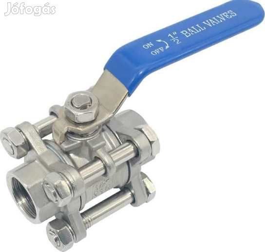3 részes Rozsdamentes Acél Golyóscsap BB 1/2"-os  (4901)