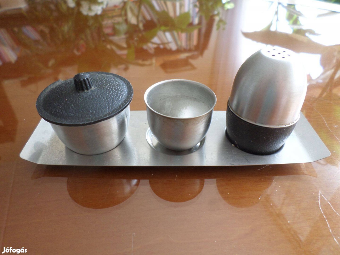 3 részes asztali fűszertartó rozsdamentes anyagból