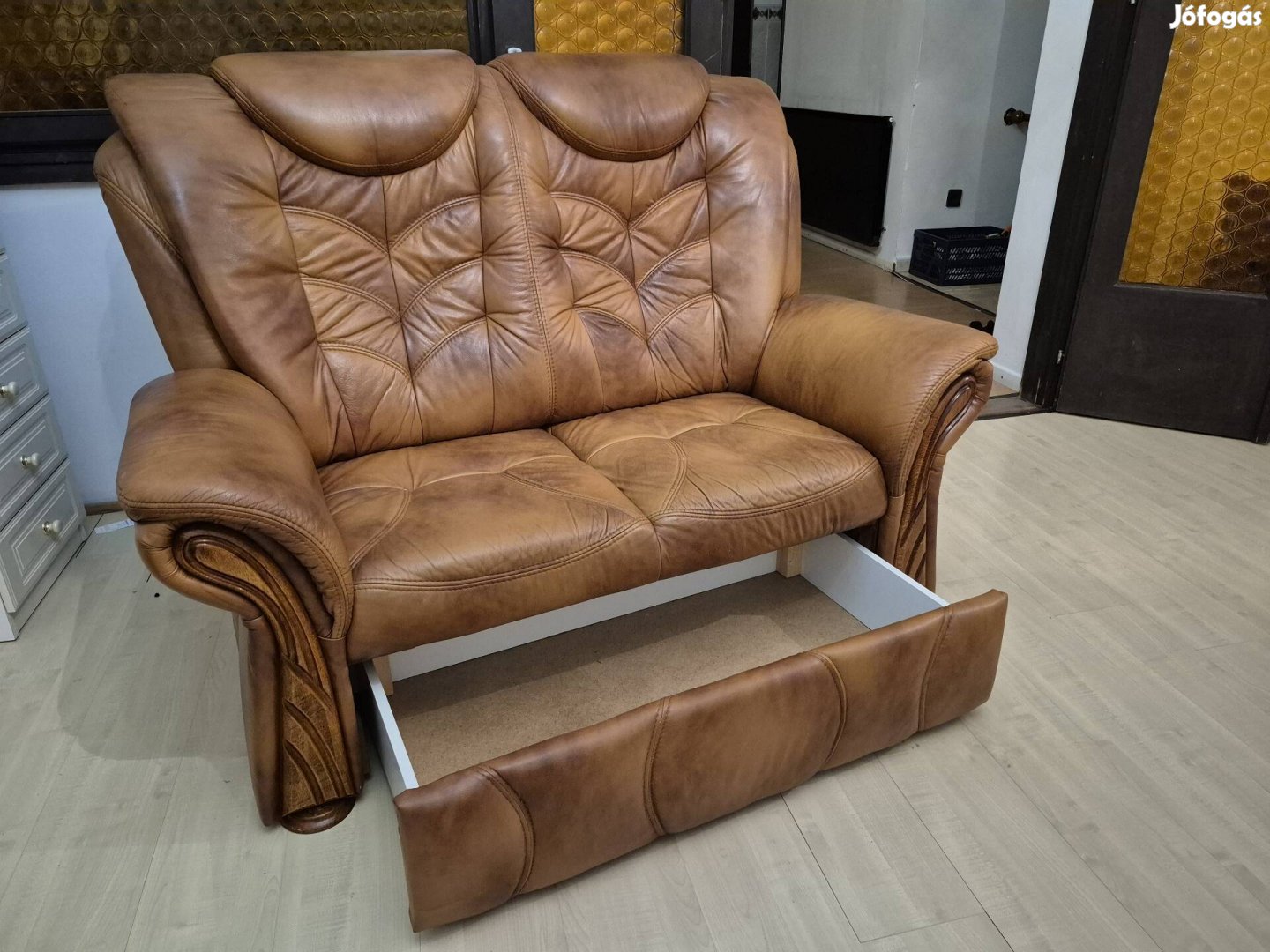 3 részes bőr kanapé garnitúra