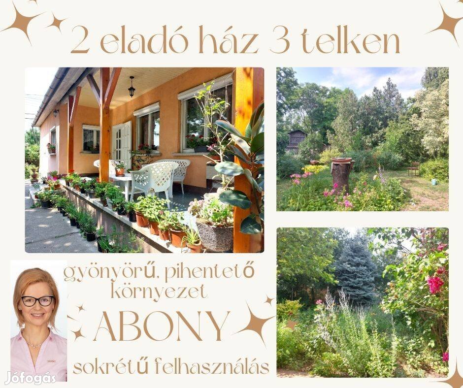 3 telken elhelyezkedő ingatlan, ház eladó - Abony