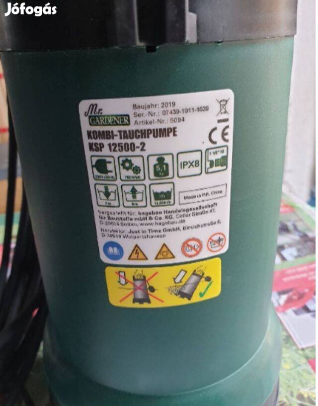 3az1-ben kombinált merülőszivattyú 750W teljesítményű búvárszivattyú