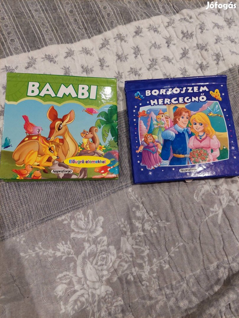 3d könyvek,Bambi és Borsószem Hercegnő