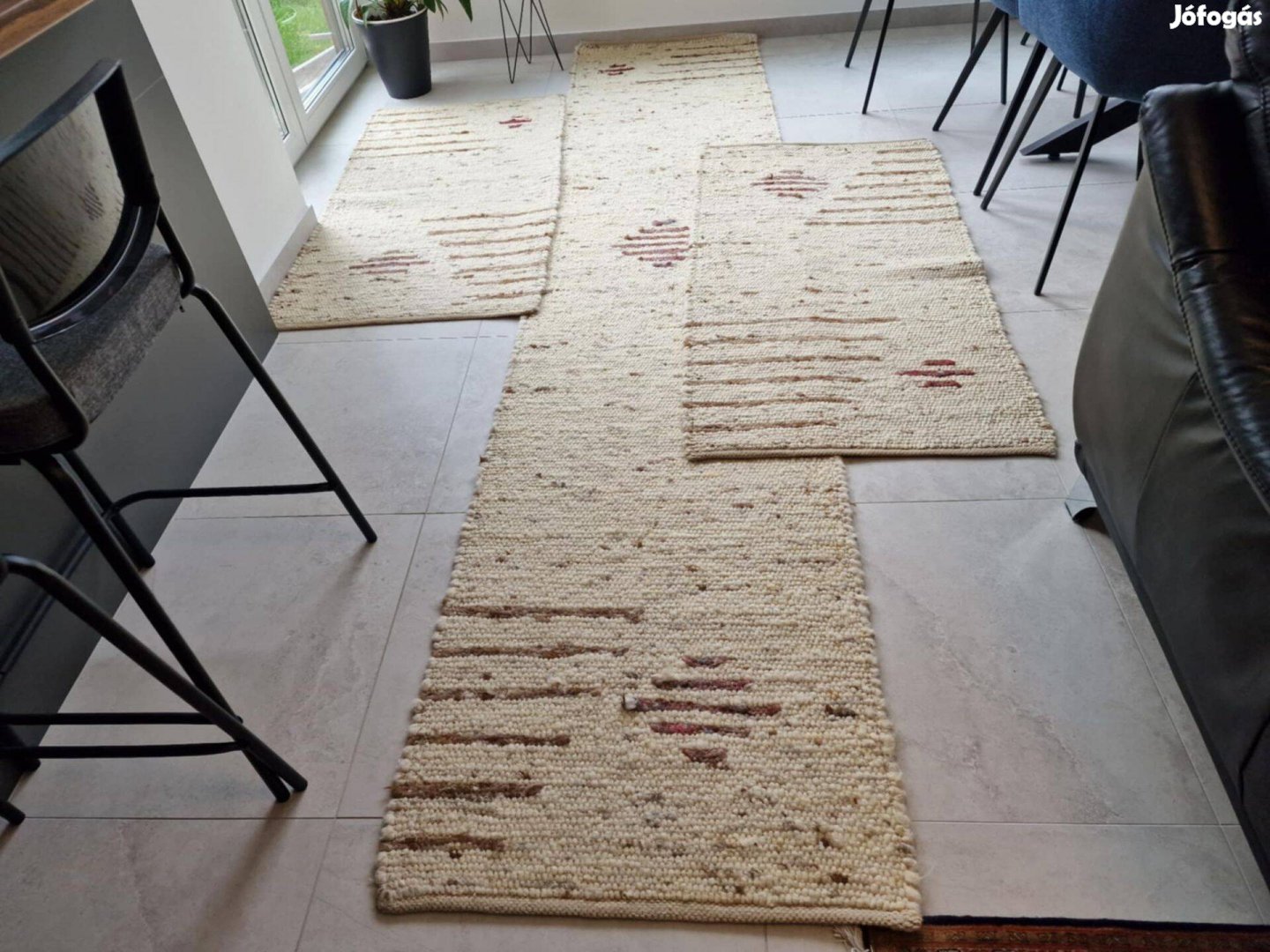 3db-os 2x72x144+72x333 kézi gyapjú szőnyeg szett MZ421