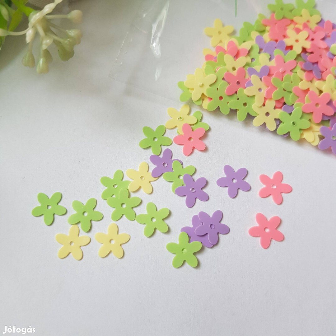 3g-os színes, virág alakú húsvéti konfetti, tavaszi dekoráció