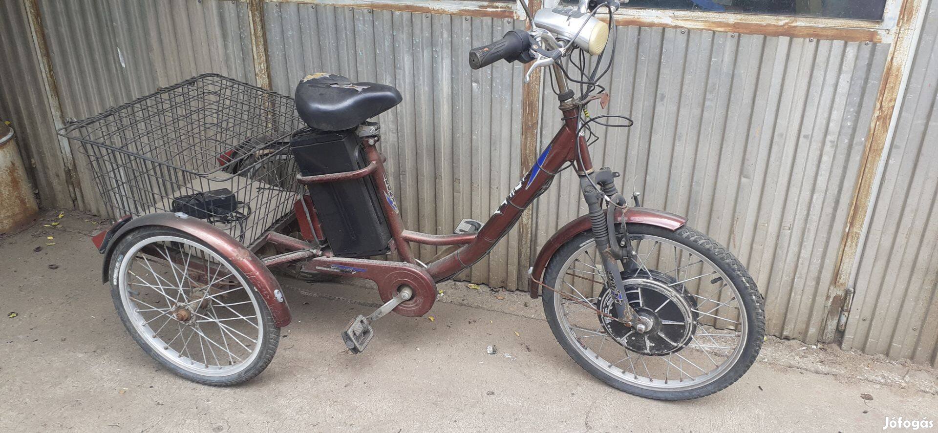 3kerekű elektromos kerékpár , új akku