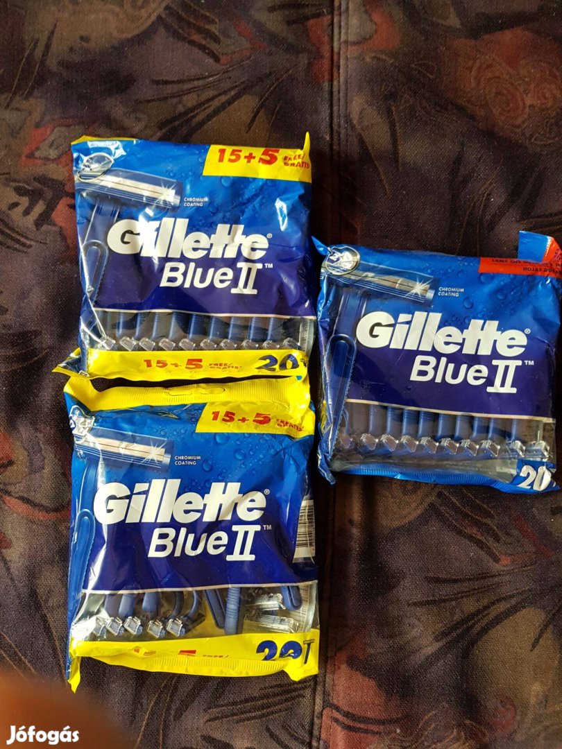 3x20 db originált Gillette Blue II eldobhatós borotva