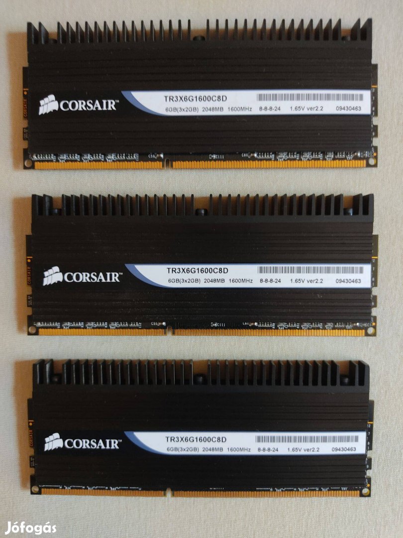 3x2GB Corsair Dominator 1600c8