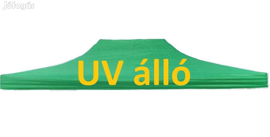 3x2 UV állóbb zöld tetőponyva kerti pavilonhoz rendezvény piaci