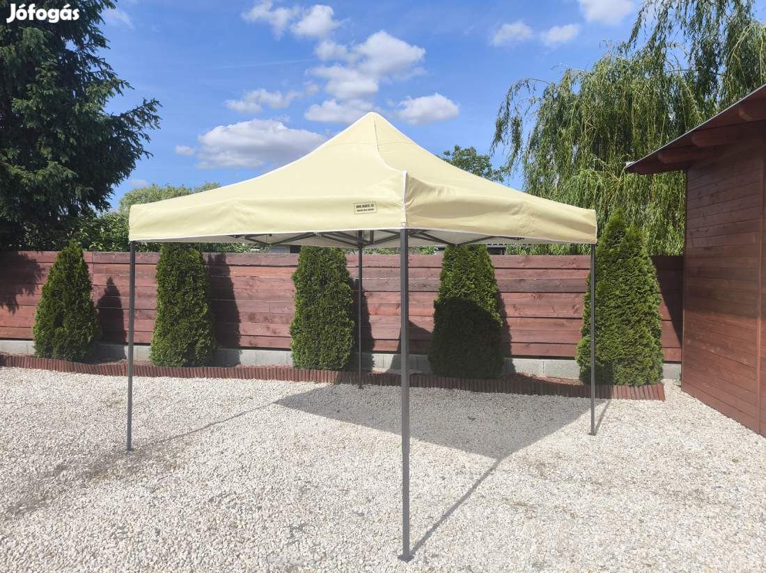 3x3 bézs rendezvény sátor árusító piaci horgász kerti pavilon 280g/m2