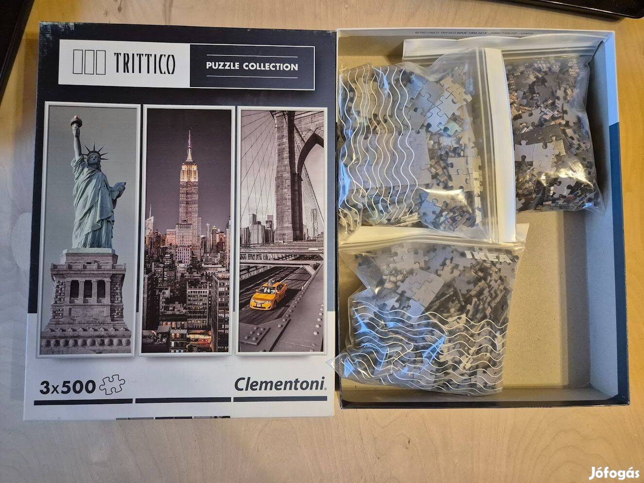 3x500 Clementoni puzzle/kirakó