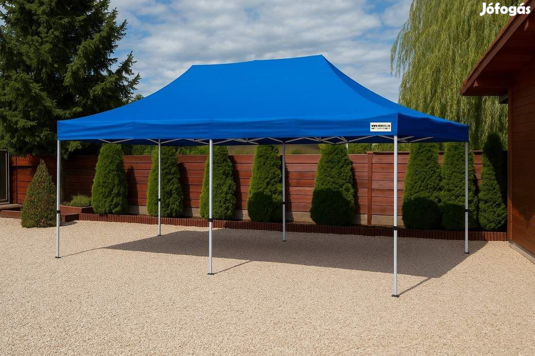 3x6 HEX40 kék erős vízálló pavilon piaci rendezvény horgász sátor