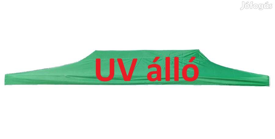 3x6 UV állóbb zöld tetőponyva kerti pavilonhoz rendezvény piaci