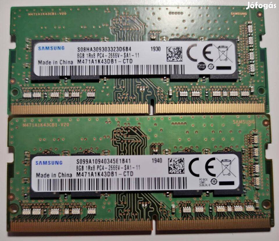 3x 8 Gb Samsung DDR4 memória eladó