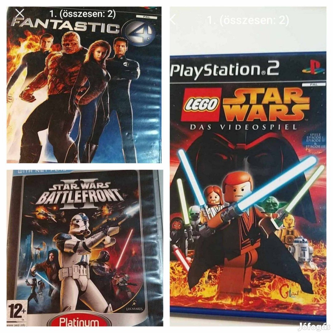 4000 ! 3 db PS2 játék eredeti kis füzetekkel