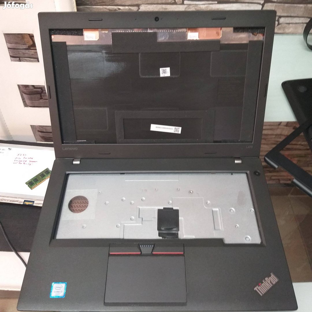 400.Lenovo L470 hibás,.hiányos állapotban. Memória,ssd,hdd,töltő nincs