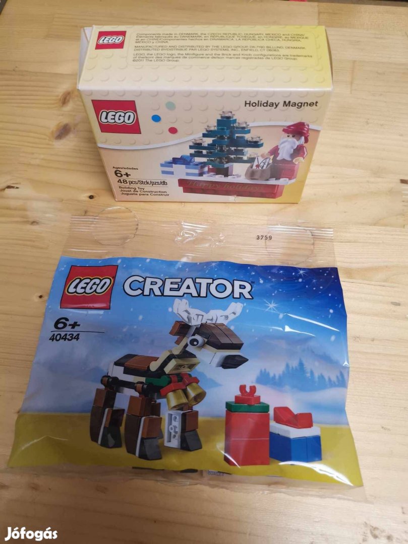 40434 Winter Village Szarvas polybag és Mikulás hűtőmágnes