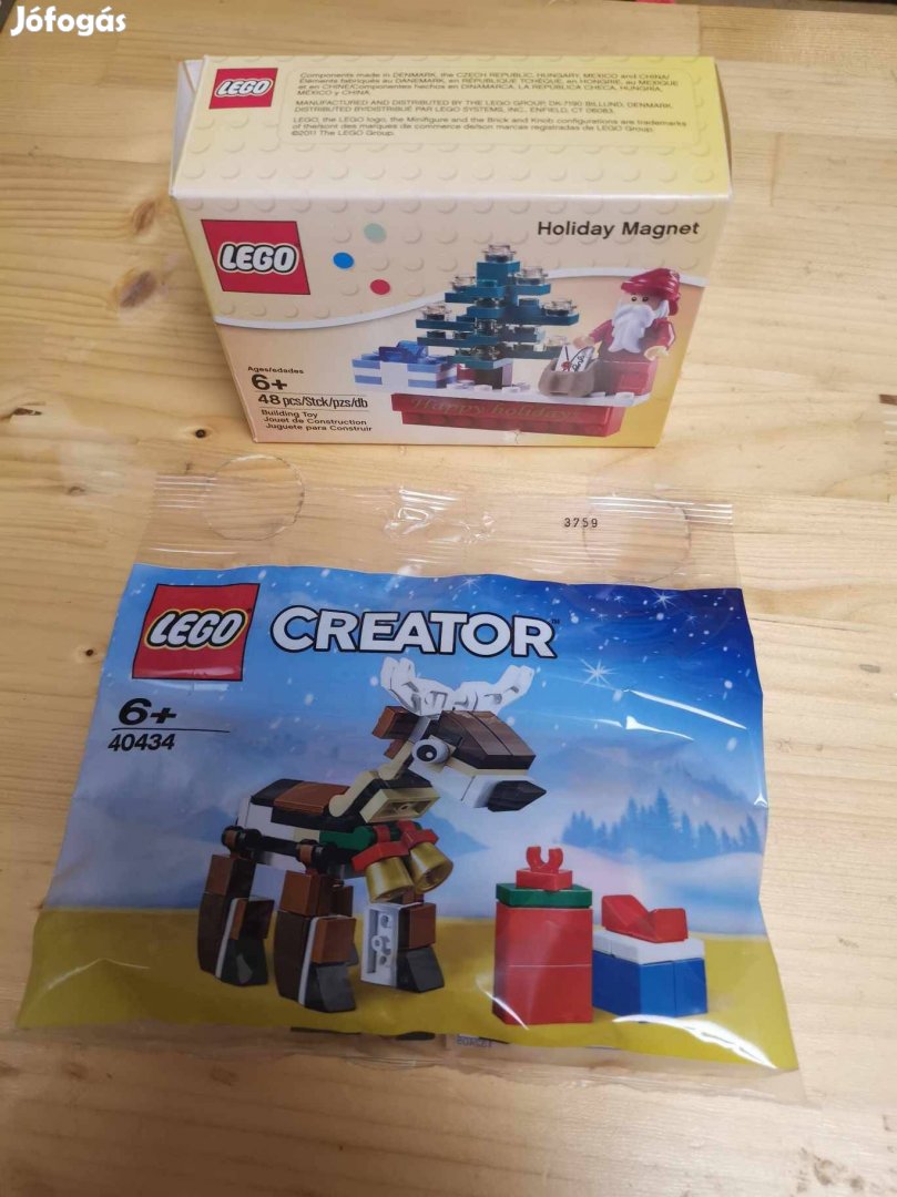 40434 Winter Village Szarvas polybag és Mikulás hűtőmágnes