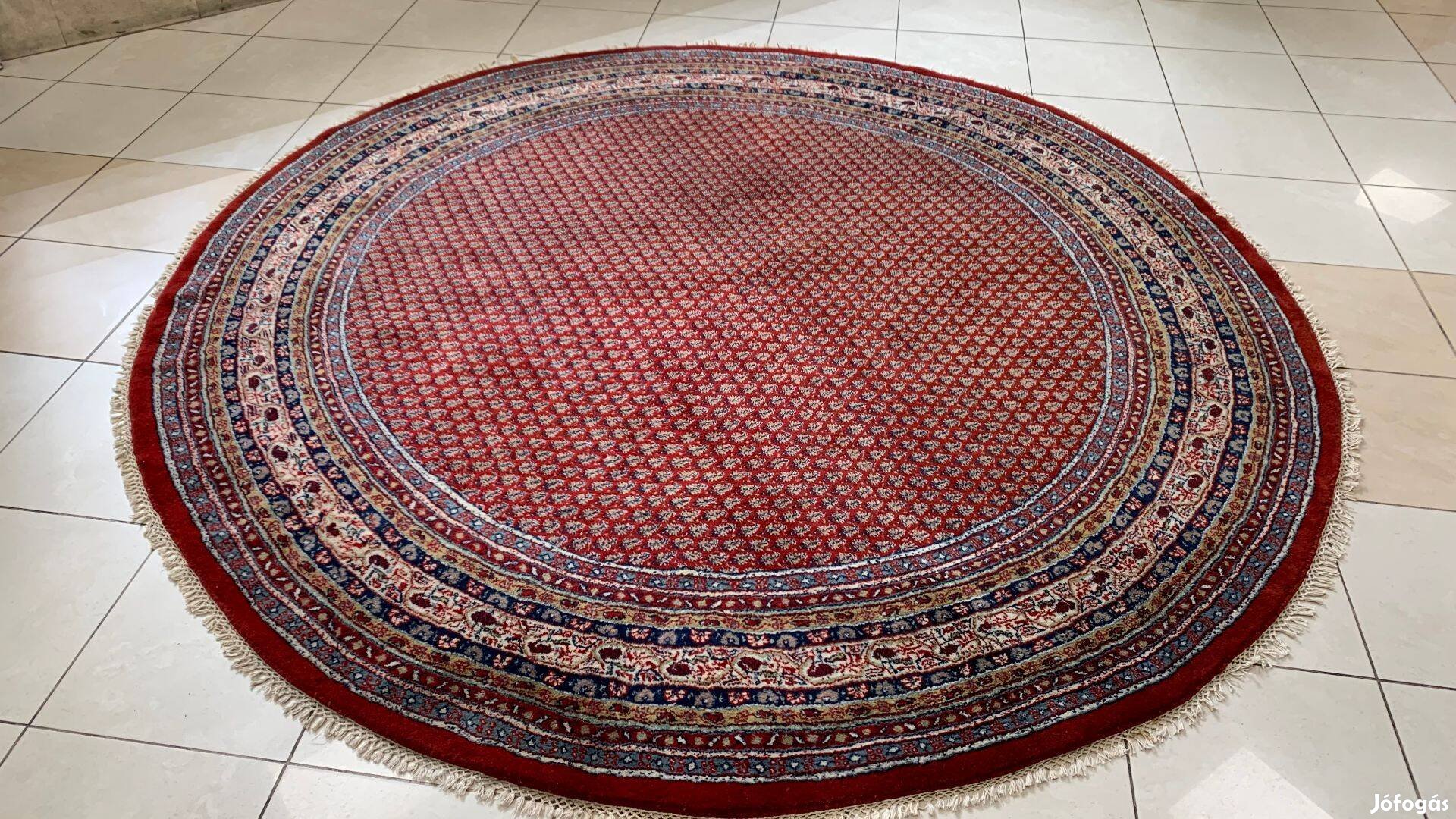 4096 Hindu Mir Kézi Gyapjú Perzsa Kerek Szőnyeg 250CM