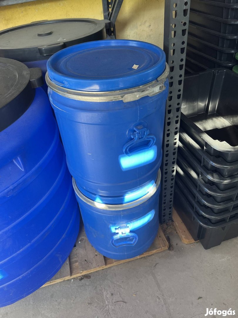 40L-es., műanyag hordó, mézes, cefrés, savanyúságos 