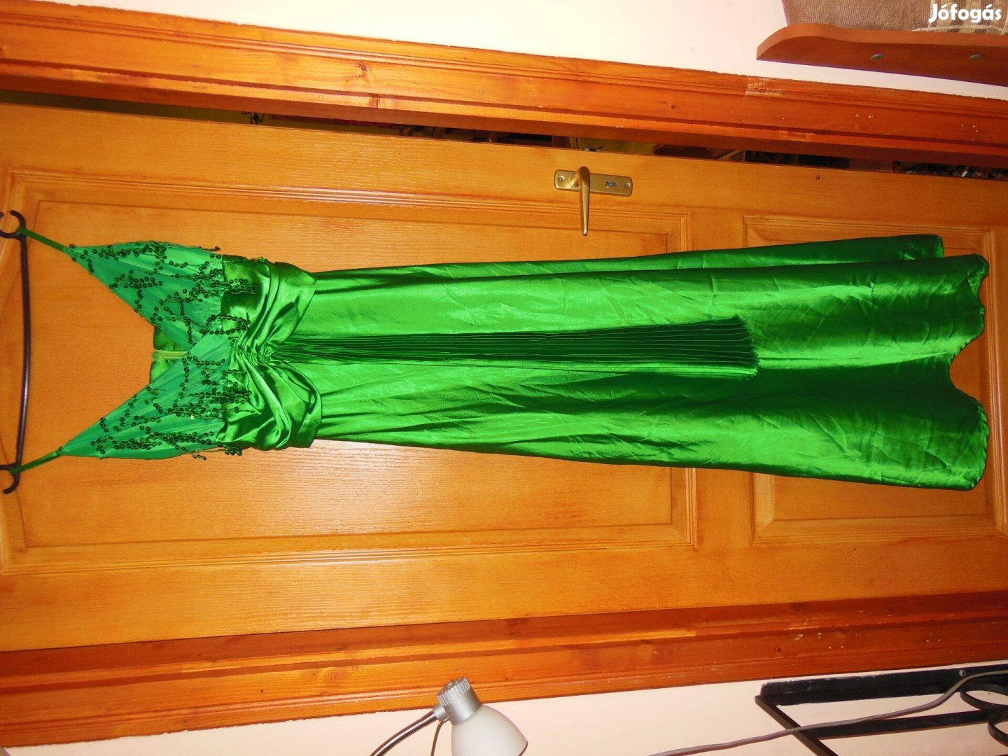 40-es Csodaszép, zöld, hosszú női estélyi, alkalmi ruha
