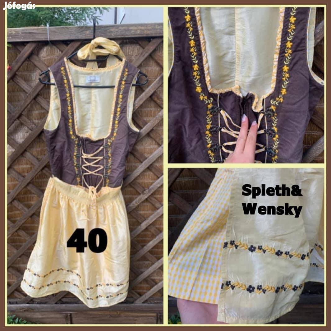 40-es Dirndl ruha barna-sárga /Spieth&Wensky/