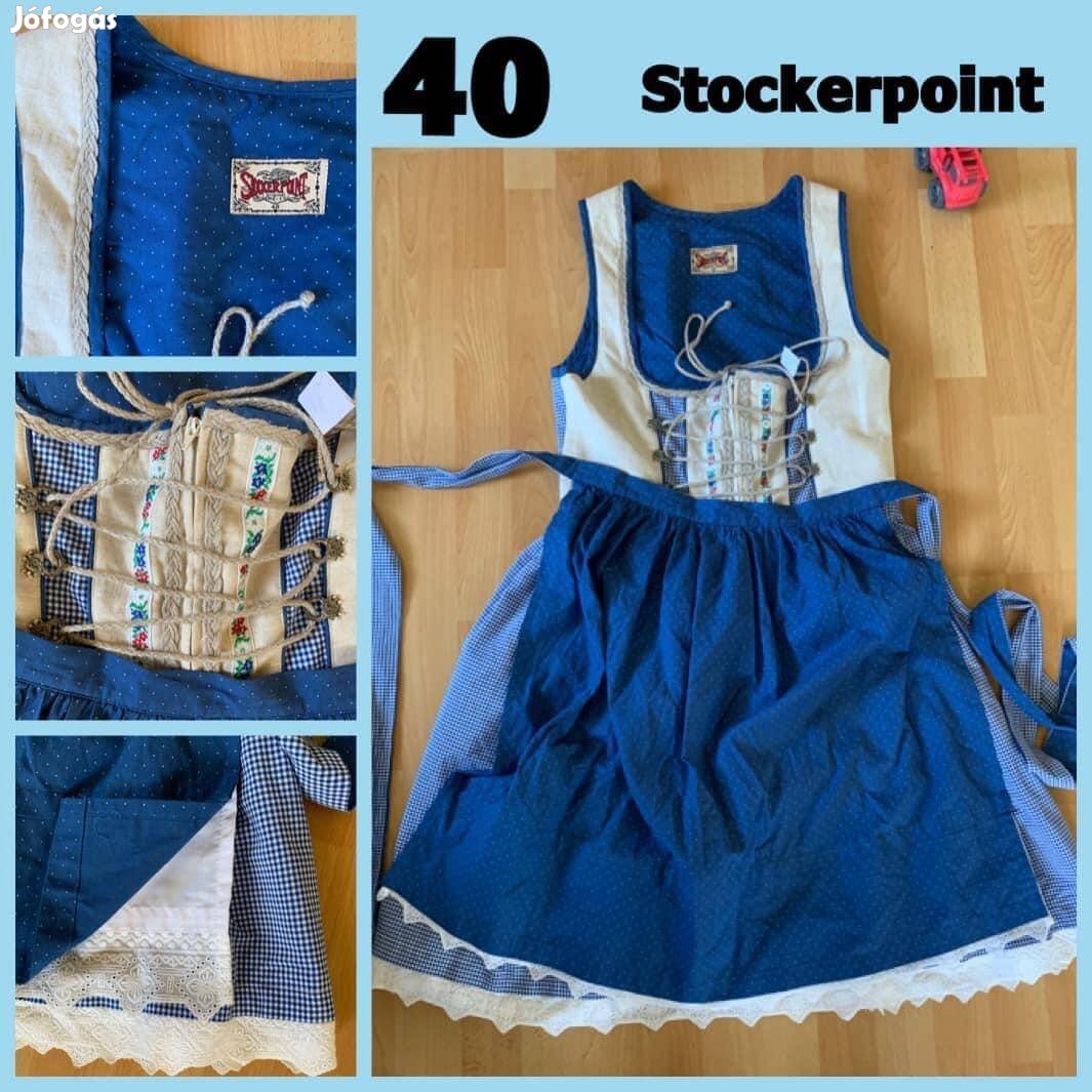 40-es Dirndl ruha kék-bézs /Stockerpoint/