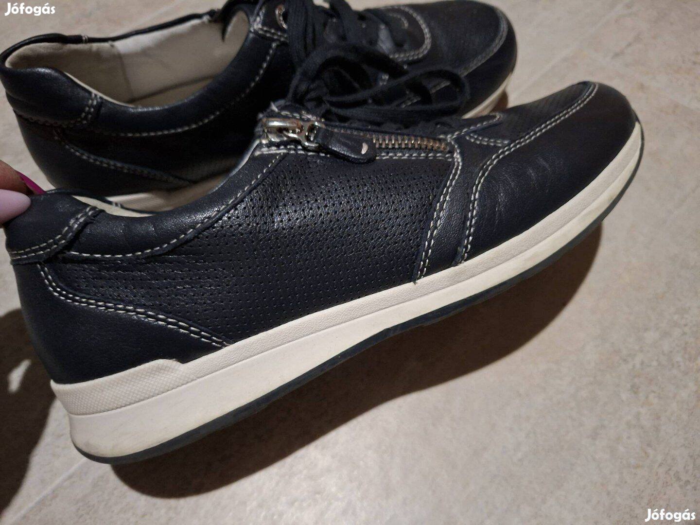 40-es Medicus kék tavaszi női bőrcipő