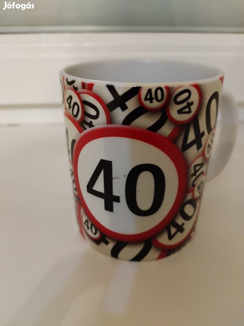 40-es ajándék bögre