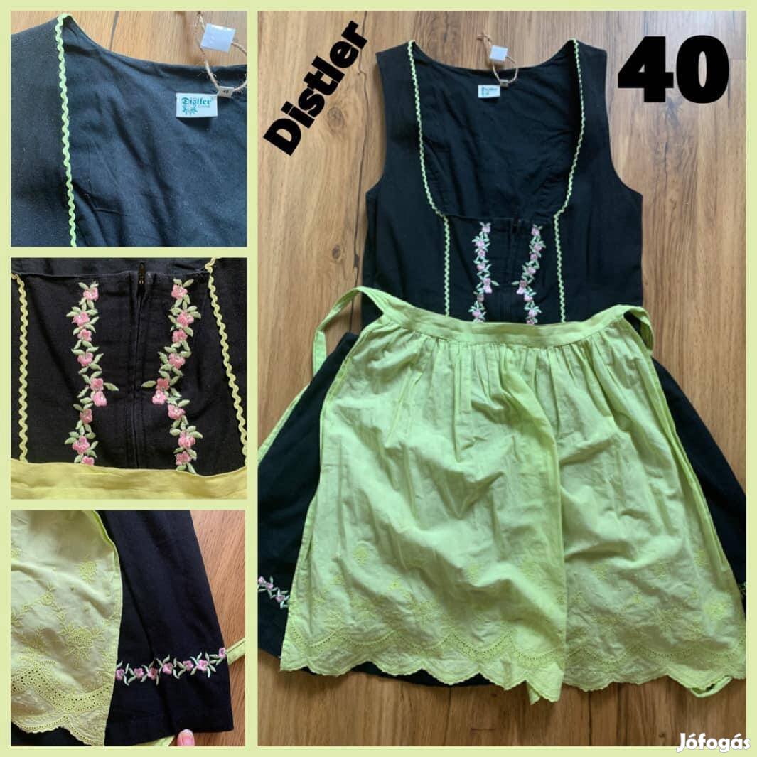 40-es fekete-zöld Dirndl ruha /Distler/