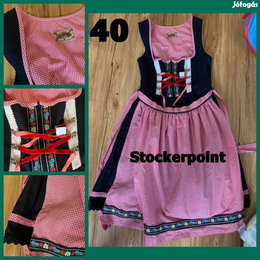 40-es felete-piros kockás Dirndl ruha /Stockerpoint/