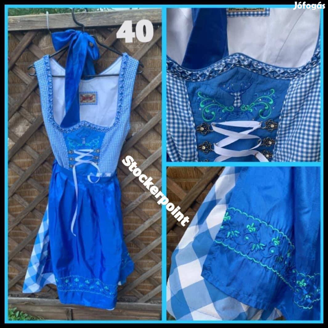 40-es kék kockás Dirndl ruha /Stockerpoint/