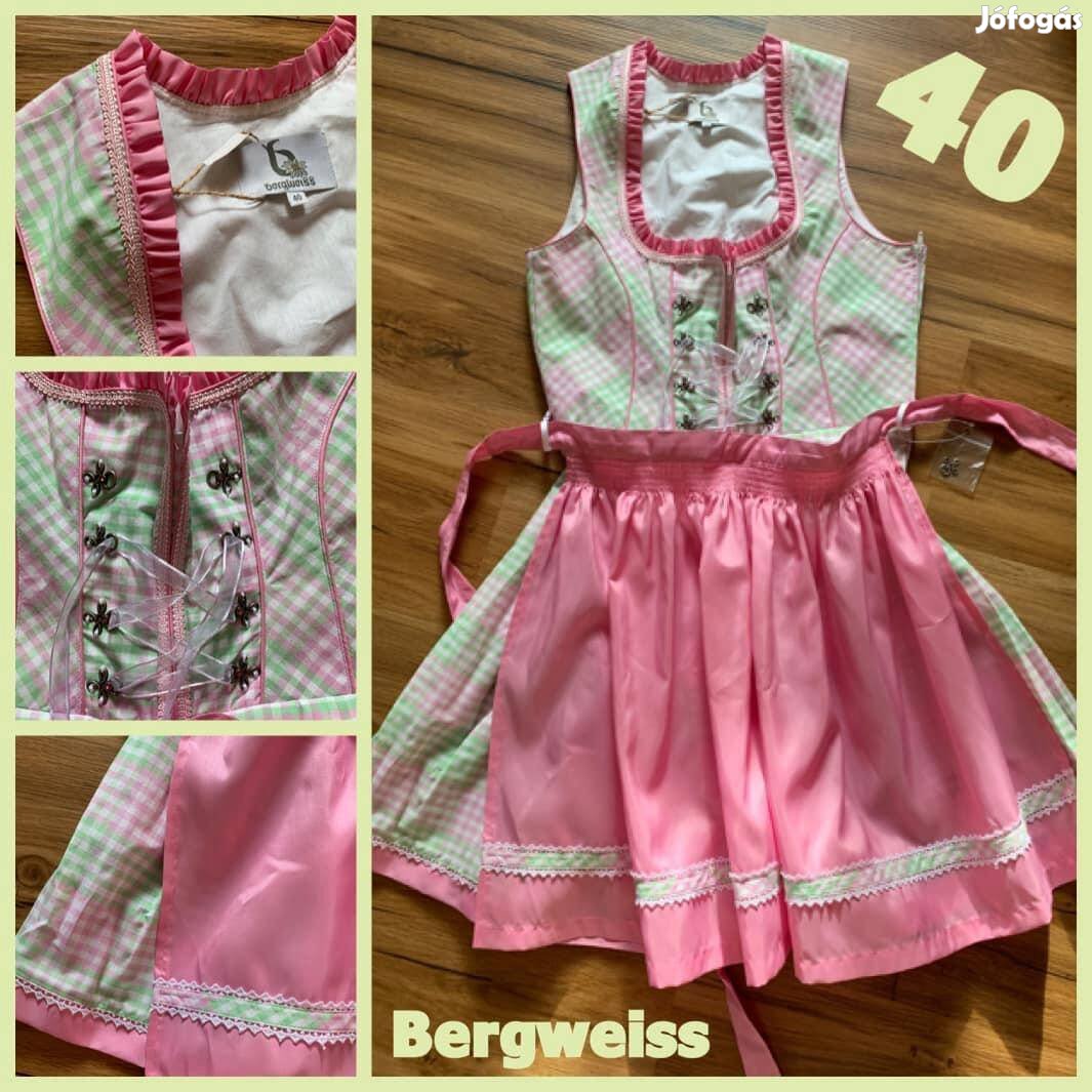 40-es világos-rózsaszín Dirndl ruha /Bergweiss/