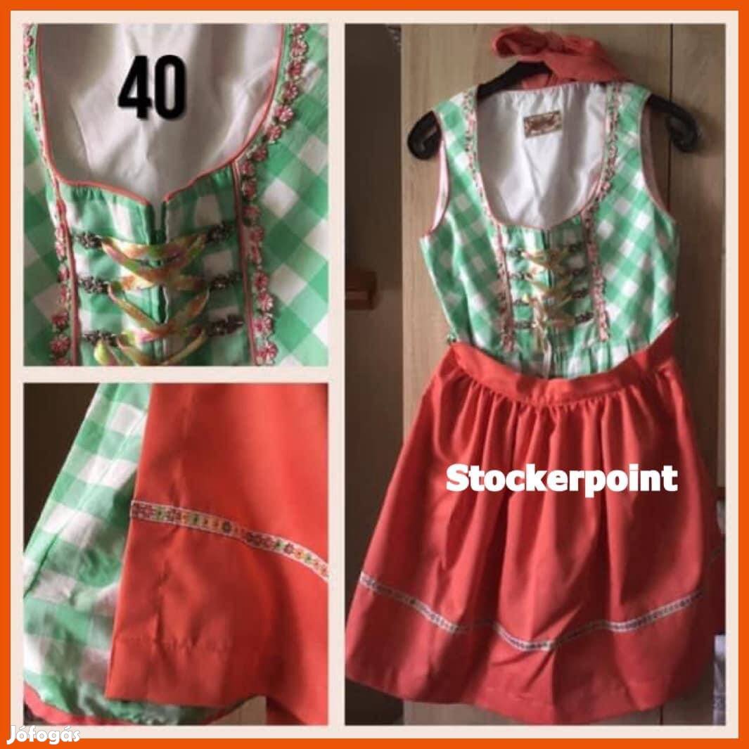 40-es zöld kockás Dirndl ruha /Stockerpoint/