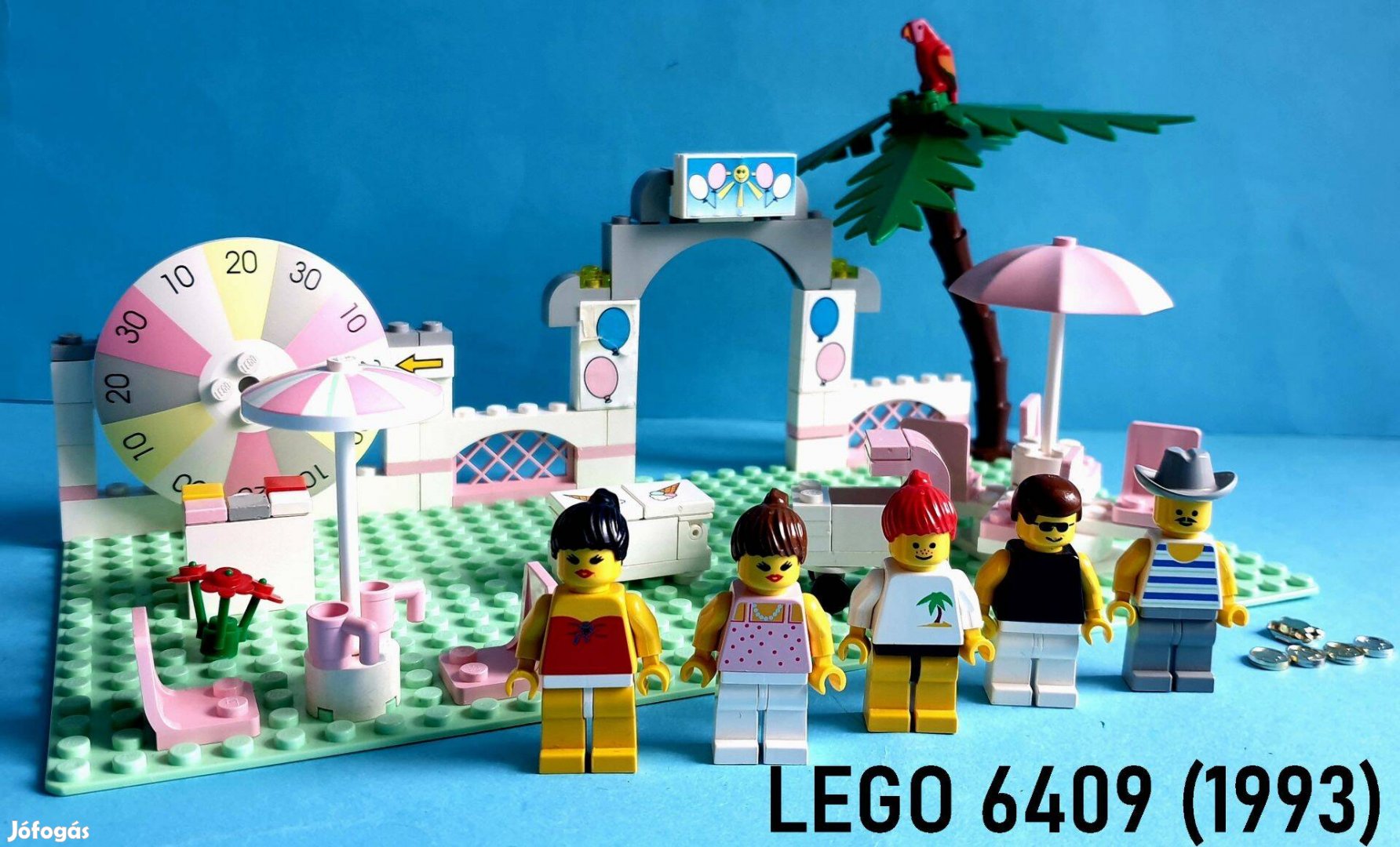 40 éves LEGO Paradisa 6409 Island Arcade 1993, hiánytalan