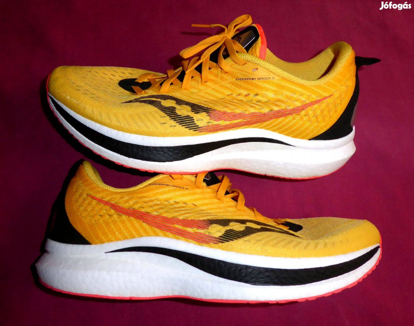 40ezres Saucony Endorphin 46 -os lábra sárga sportcipő futó cipő