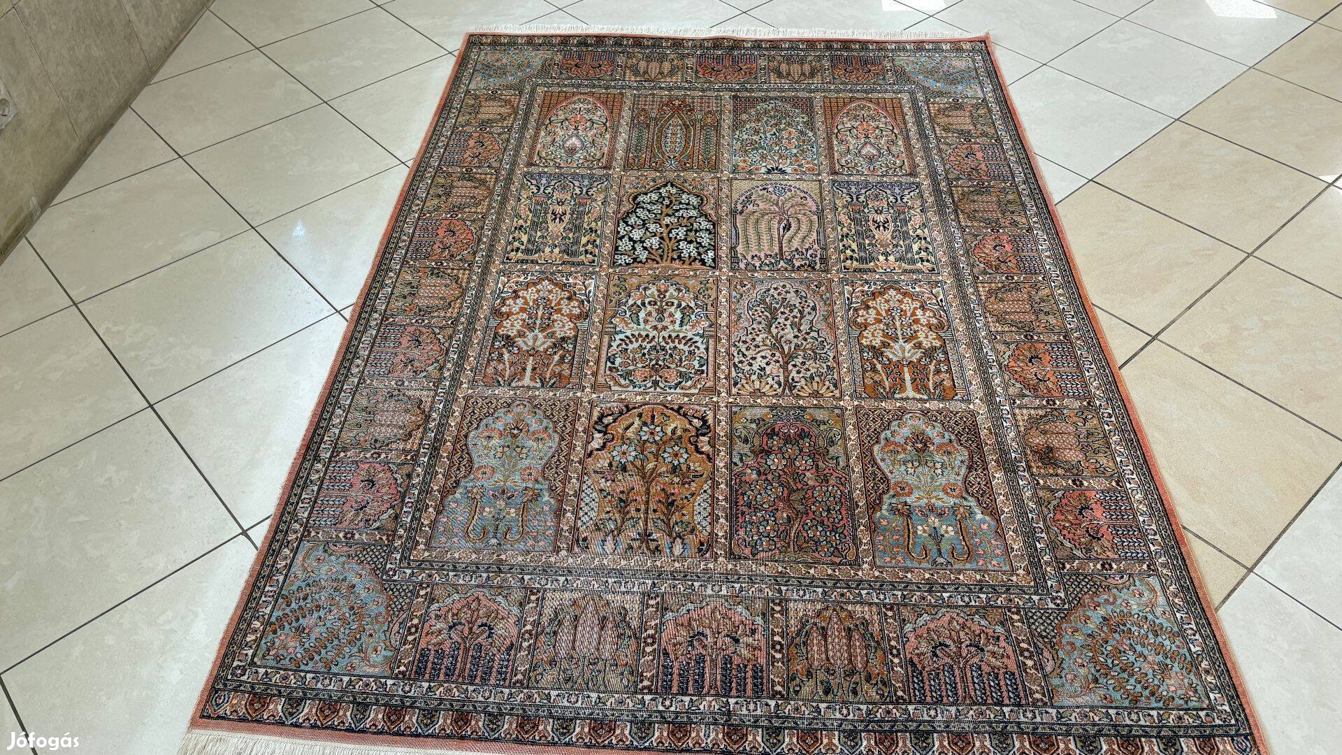 4154 Meseszép Kasmíri selyem Bakhtyari kézi perzsa szőnyeg
