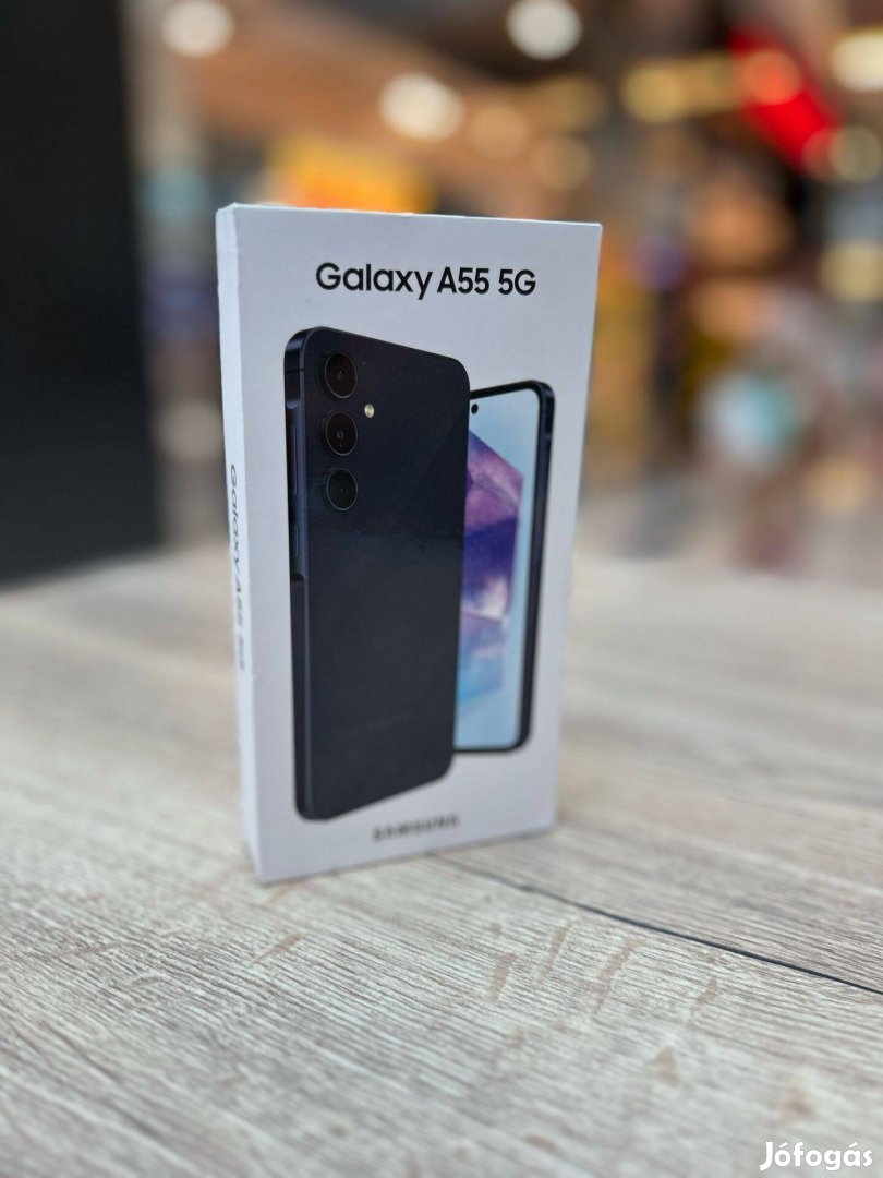 41 Eladó Samsung Galaxy A55 5G, 8/128GB, fekete, 1 év garanciával!