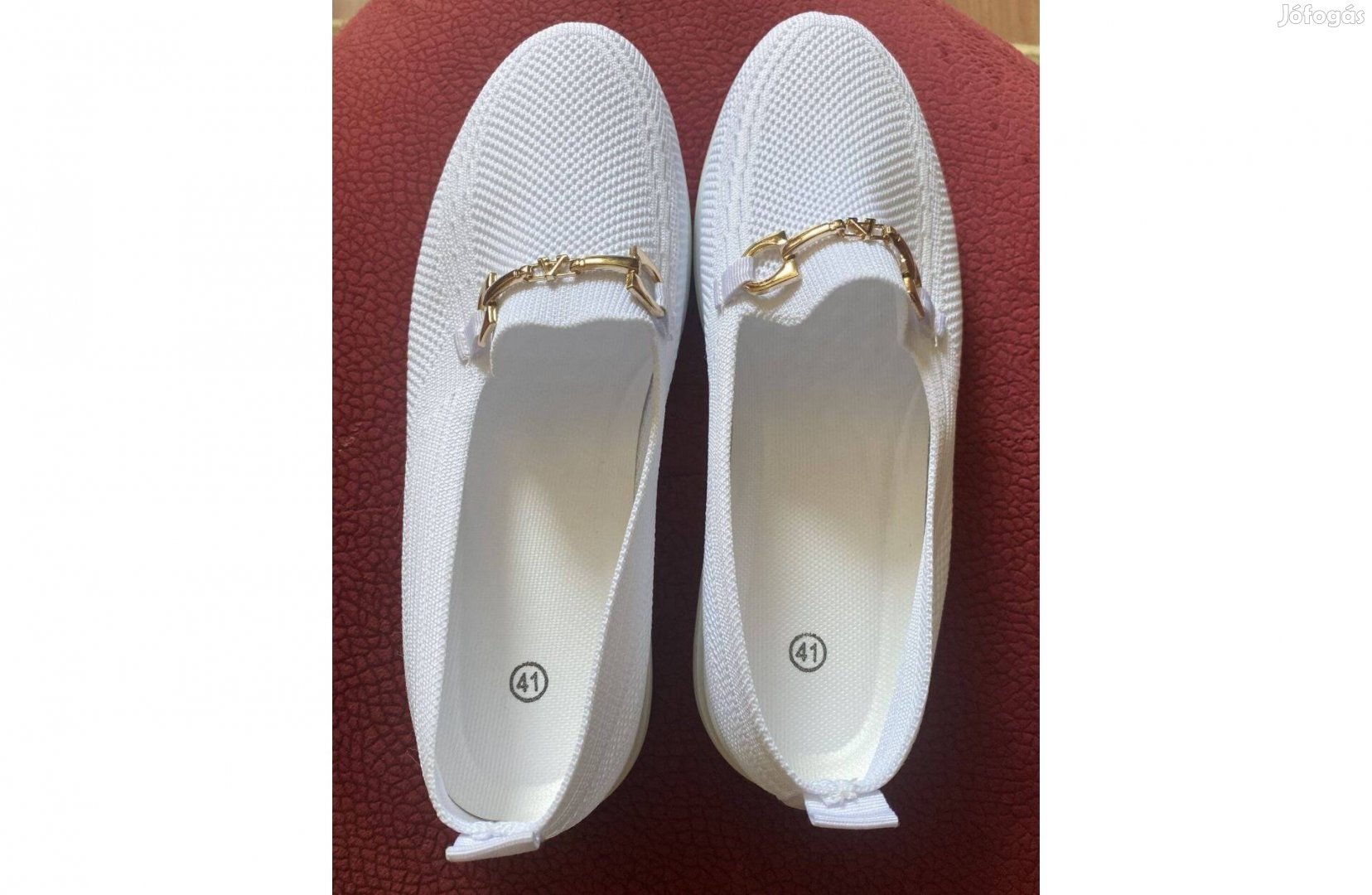 41-es fehér papucscipő új
