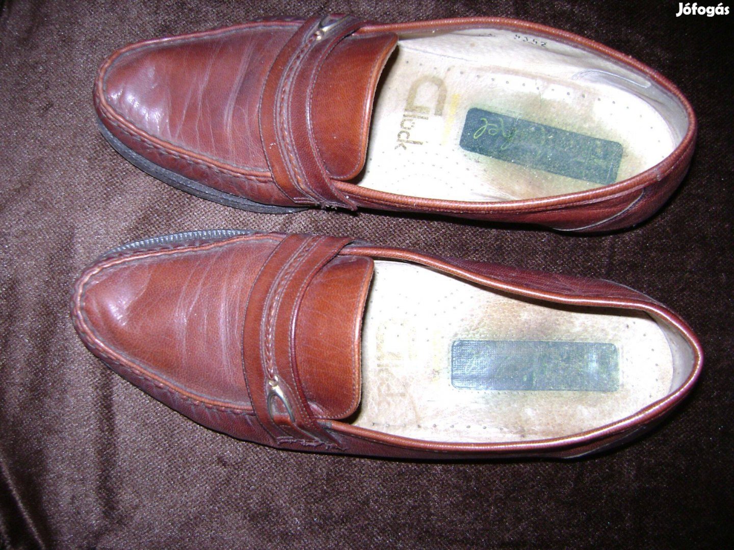 41-es kívül-belül bőr spanyol női cipő. Bth 25.5 cm