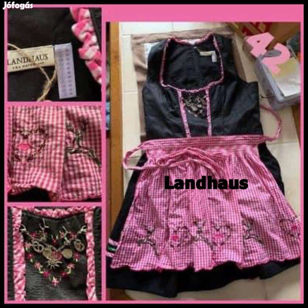 42-es Dirndl ruha fekete-rózsaszín /Landhaus/