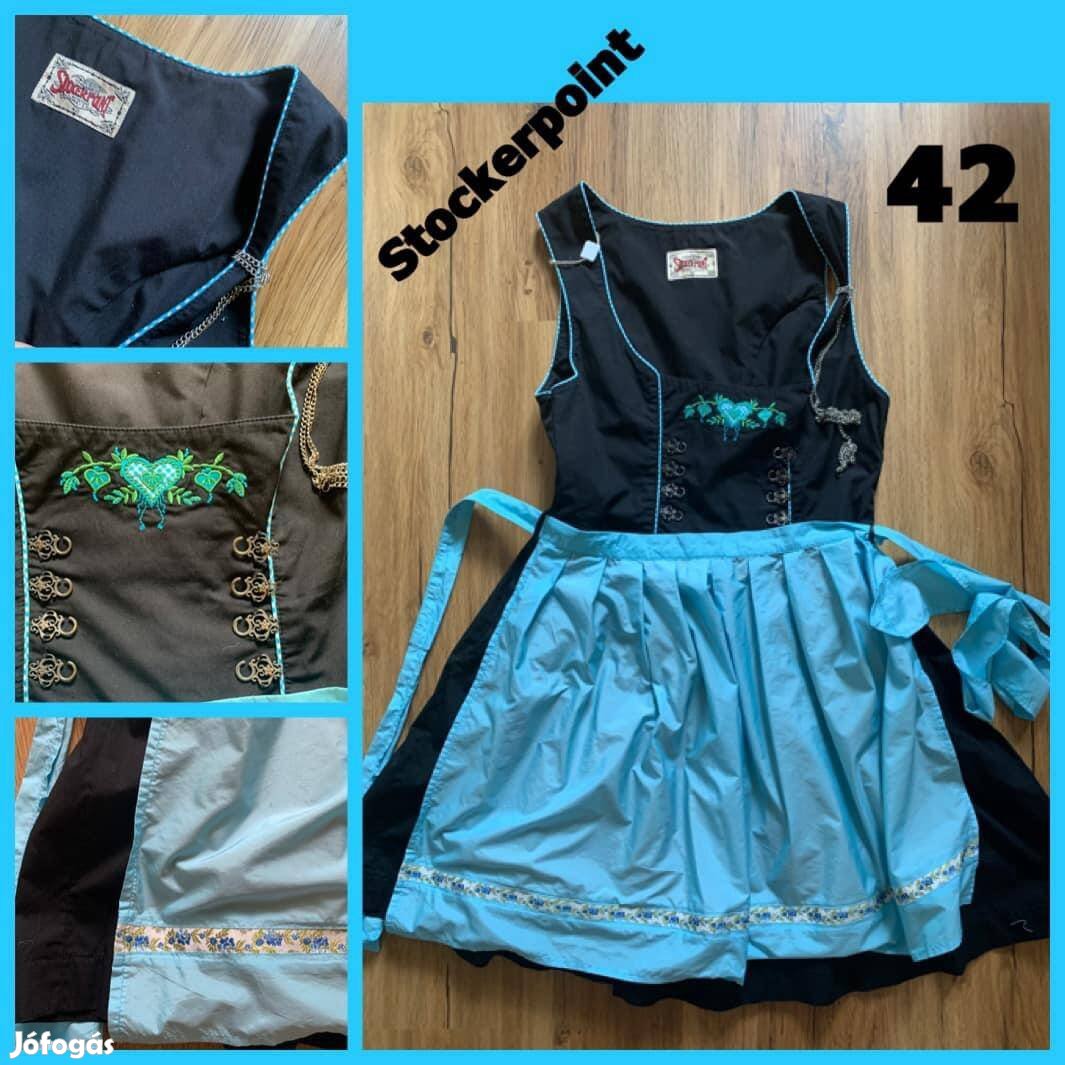 42-es fekete-kék Dirndl ruha /Stockerpoint/