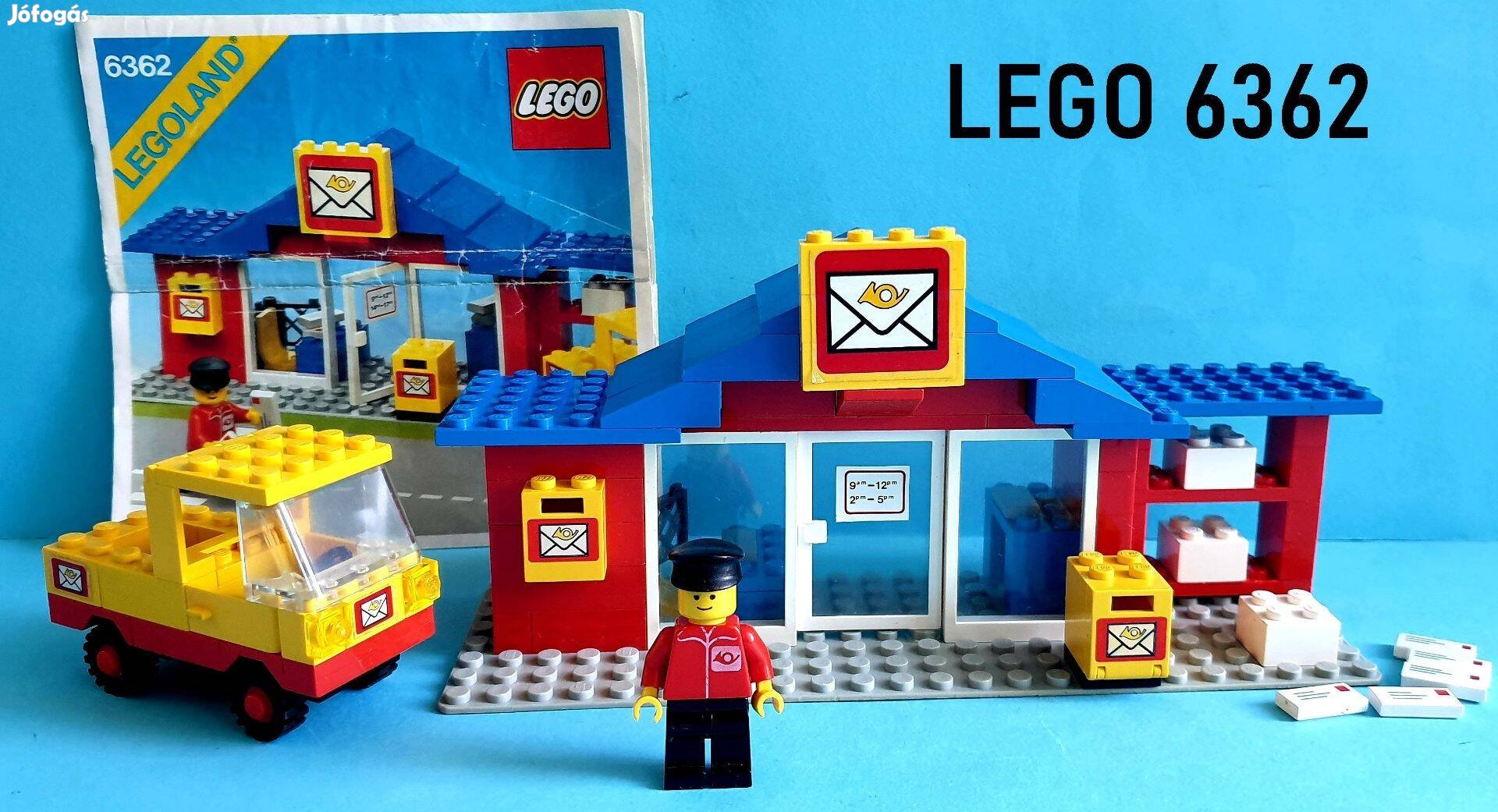 42 éves LEGO Legoland 6362 Post Office (1982), hiánytalan, útmutatóval