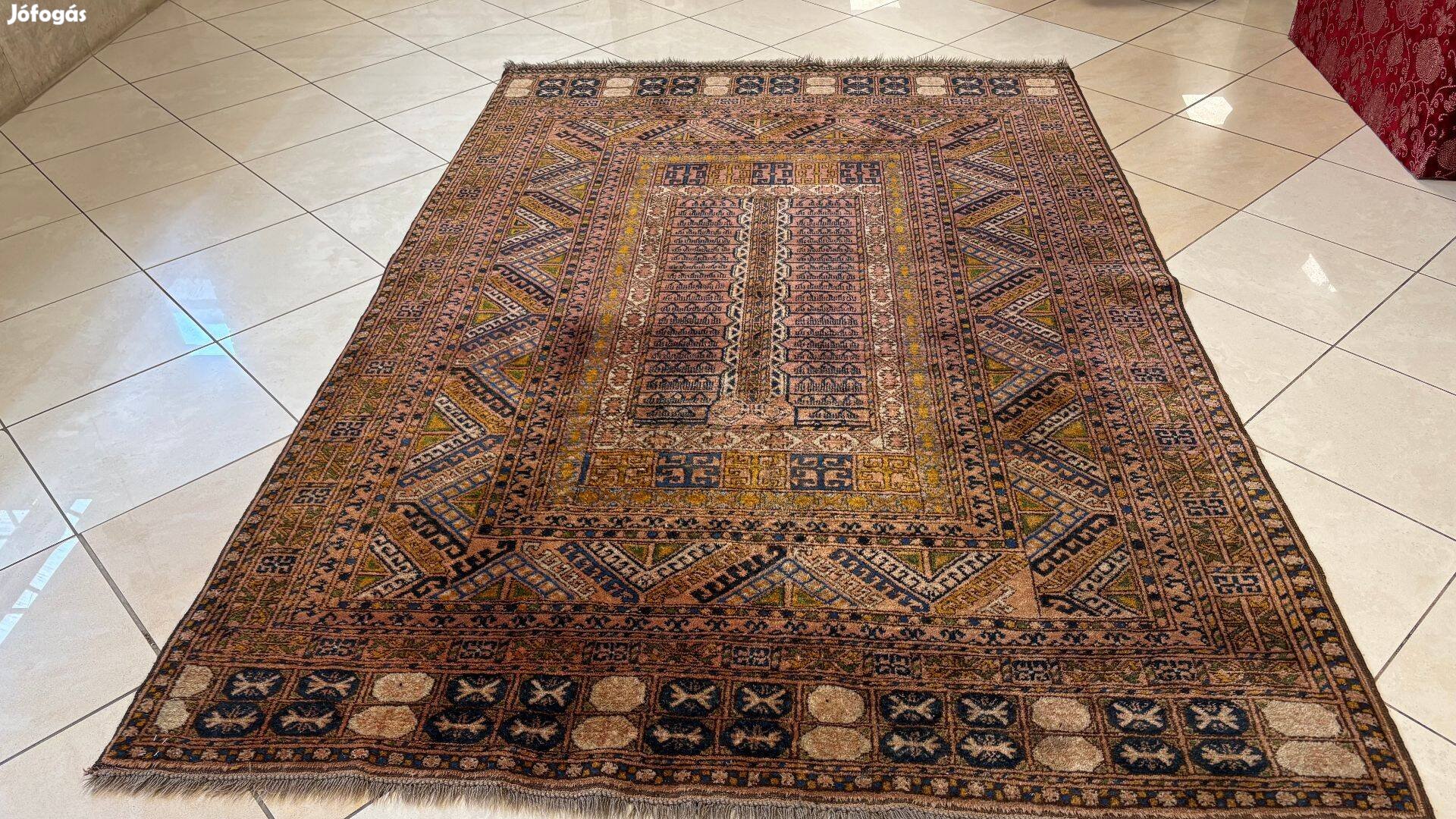4351 Nagyon Ritka Eredeti Afgan Parda kézi perzsa szőnyeg