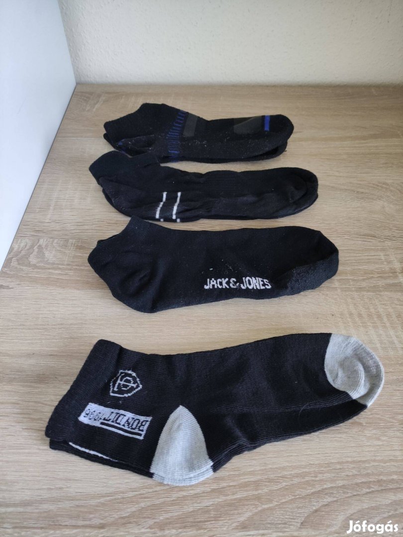 4346-os 4 pár fekete férfi zokni