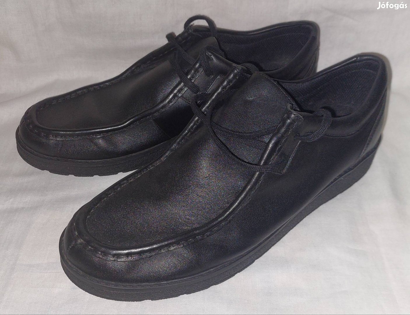 43-as Clarks férfi fekete bőrcipő Bth.27,5cm